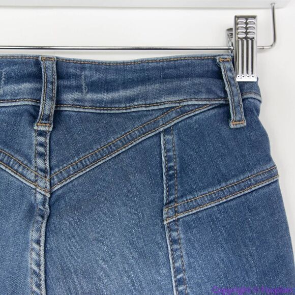 NEW Free People Riley Skinny Jeans Blue Daybreak‎ Back Seam High Rise, 24 - Picture 10 of 14